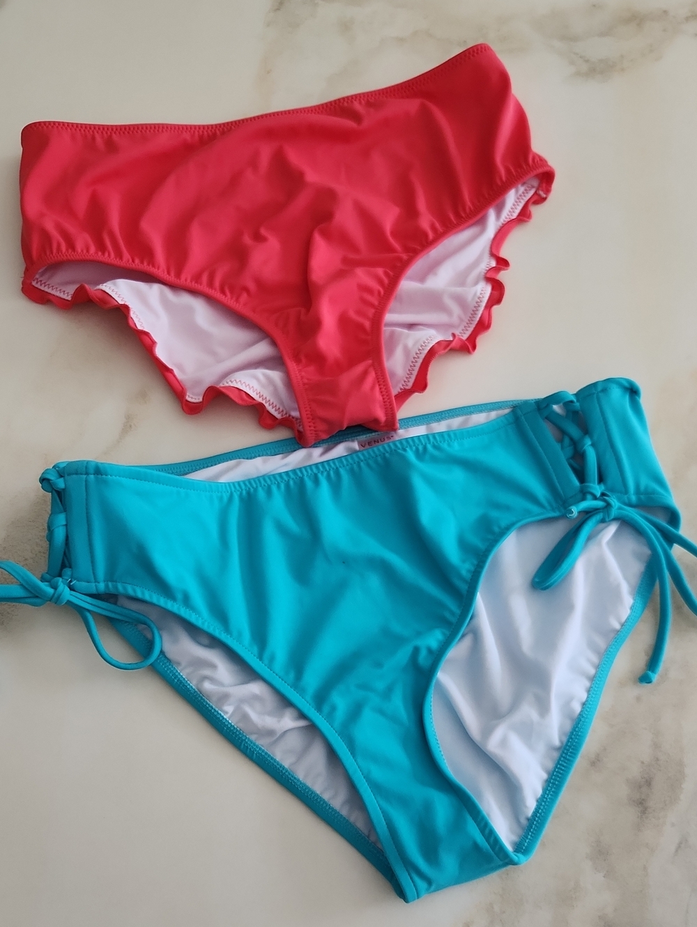 BOGO! VENUS Coral and Turquoise Bikini Bottoms! You Get Both!